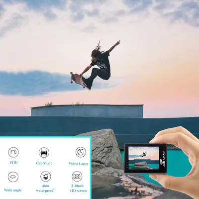 Highlights multiple key features of the action camera to showcase its versatility and capabilities for various shooting scenarios. Demonstrates the camera's suitability for capturing high-energy…