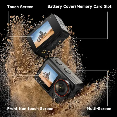 Secondary Images for 5K30FPS Waterproof Action Camera with 64GB Card