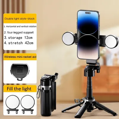 Secondary Images for Mini Selfie Stick Tripod Stand for iPhone ，6-Section Adjustable Height Extension…