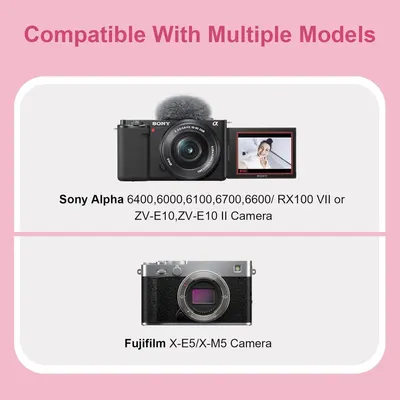 Shows that the product is compatible with multiple camera models from Sony and Fujifilm, reassuring customers about device compatibility.