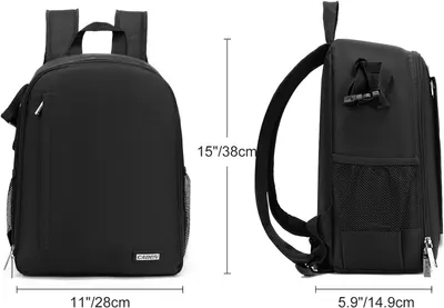 Provides exact measurements of the backpack to help shoppers understand its size and capacity.