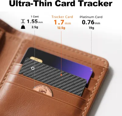Secondary Images for [Apple MFi Certified] Wallet Tracker Card with Apple Find My (iOS Only) Rechargeable Air…