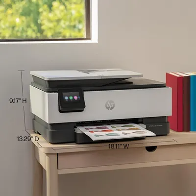 Provides exact measurements of the printer to help shoppers understand its physical size and ensure it fits in their intended space.