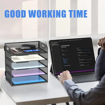Showcases how the product helps organize documents and improve productivity in a work setting.