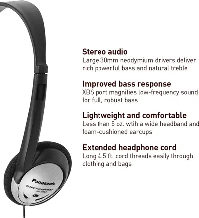 Highlights multiple key features of the headphones to showcase their overall value and quality to potential buyers.