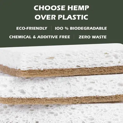 Highlights multiple environmental benefits of choosing hemp over plastic, emphasizing its eco-friendly and sustainable qualities.
