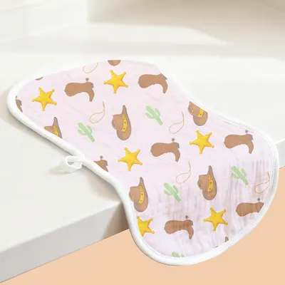 Showcases a baby product with a fun western/cowboy theme, appealing to parents looking for cute, themed baby items.
