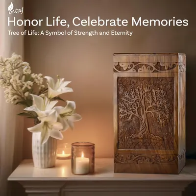 Communicates the brand's focus on honoring life and celebrating memories through a symbolic Tree of Life product.