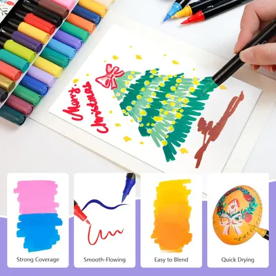 Secondary Images for Artecho Acrylic Paint Markers 48 Colors