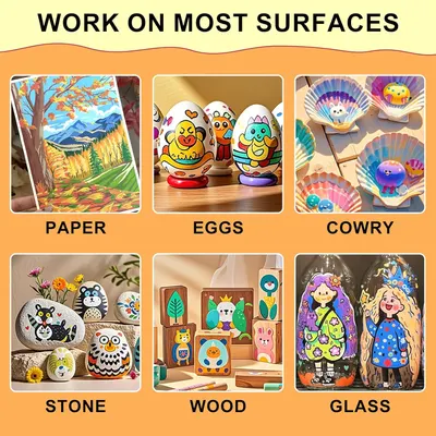 Demonstrates the product's ability to work on various materials, showcasing its versatility for different crafting projects.