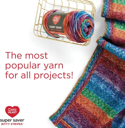 Highlights that this yarn is popular and suitable for a wide range of knitting/crochet projects.