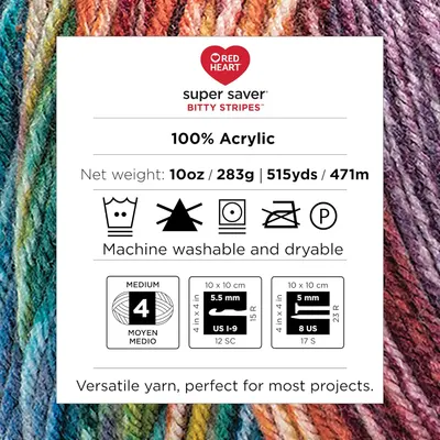 Provides detailed information about the yarn's composition, weight, length, and care instructions to help customers understand the product's characteristics and maintenance.