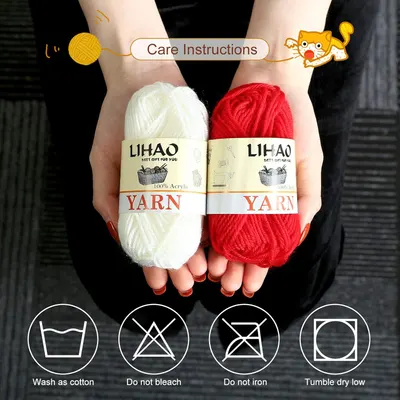 Provides clear instructions on how to properly care for the yarn product, ensuring customers know how to maintain its quality.