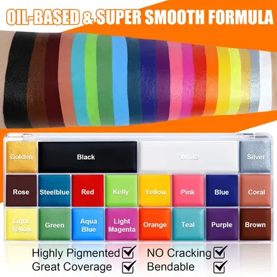 Showcases the product's smooth application and wide range of vibrant colors to appeal to artists and crafters.