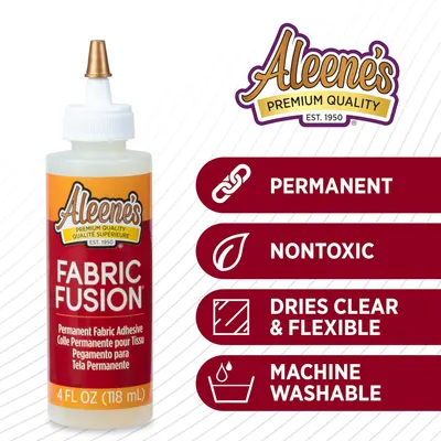 Highlights multiple key features of the fabric adhesive to demonstrate its versatility and safety for various crafting applications. Reinforces the brand's long-standing reputation and premium…