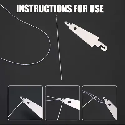 Demonstrates the step-by-step process of using the product to thread a needle, making it easier for customers to understand how to use it.