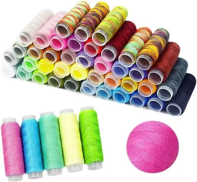 Showcases the wide range of thread colors included in the set, appealing to crafters who want diverse options for their projects.