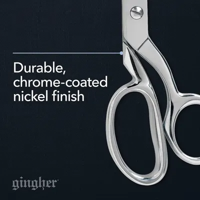 Highlights the durability and premium quality of the scissors' finish to reassure customers about the product's longevity and resistance to wear.