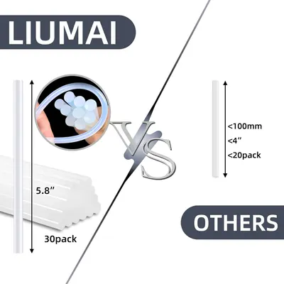 Compares the product's size and quantity to competitors, highlighting its superior value proposition.