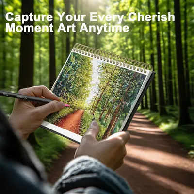 Demonstrates how the product can be used for outdoor sketching and capturing nature scenes, appealing to artists and nature enthusiasts.