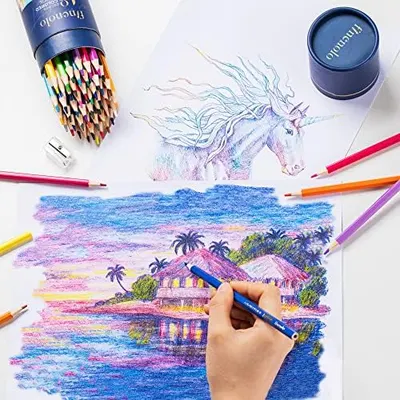 Demonstrates the versatility and quality of the colored pencils for creating detailed, vibrant artwork.
