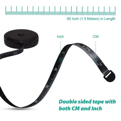 Shows the length and dual measurement units of the tape measure to highlight its versatility and accuracy for both imperial and metric measurements.