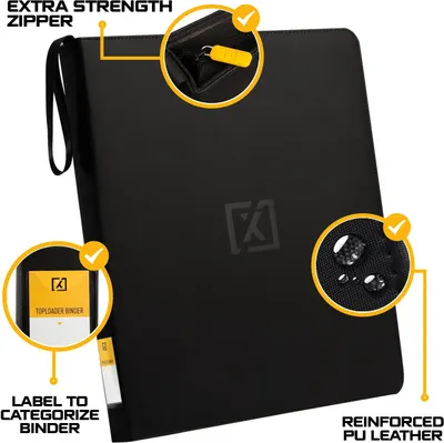 Highlights multiple durability and organizational features of the binder to demonstrate its quality and practicality.