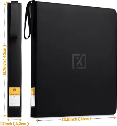 Provides exact measurements of the binder to help customers understand its size and ensure it fits their needs.