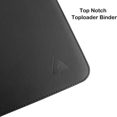 Highlights the product's premium 'Top Notch' design feature, focusing on the toploader binder style to appeal to quality-conscious customers.