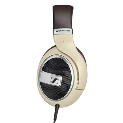 Showcases the sleek design and premium appearance of the Sennheiser headphones