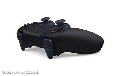 Demonstrates the sleek, ergonomic shape of the controller for comfortable gaming