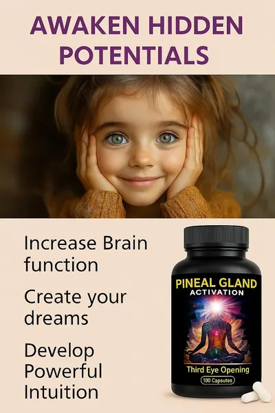 Highlights multiple benefits of the pineal gland activation supplement, including increased brain function, dream creation, and intuition development.