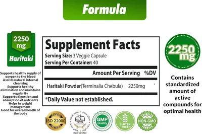 Secondary Images for Organic India Haritaki Capsules 2250MG