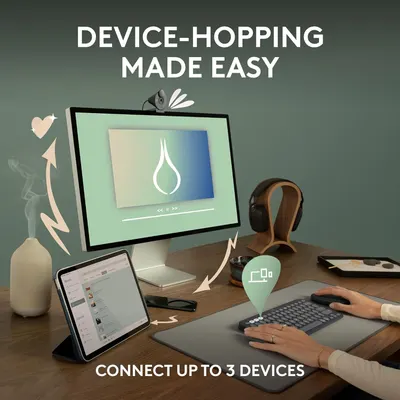 Demonstrates the product's ability to connect and easily switch between multiple devices, enhancing user convenience and productivity.