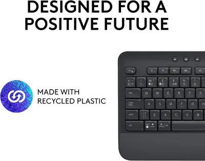 Emphasizes the brand's commitment to sustainability by highlighting the use of recycled plastic in product manufacturing.