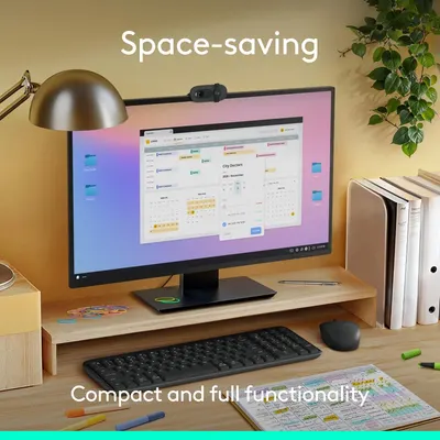 Highlights the compact and space-efficient design of the product, emphasizing its full functionality despite the small size.