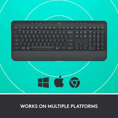 Demonstrates that the keyboard is compatible with multiple operating systems, reassuring customers it will work with their devices.
