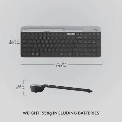 Provides exact measurements of the keyboard to help shoppers understand its physical size and portability.