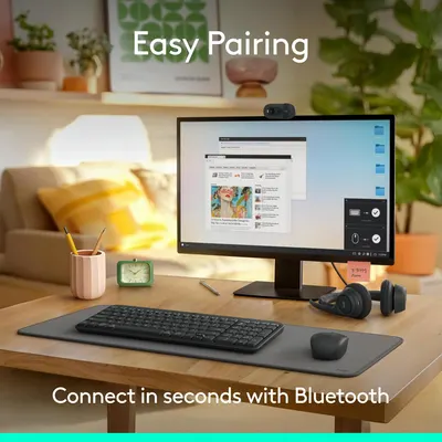 Demonstrates how quickly and easily the product can be connected via Bluetooth, emphasizing convenience for the user. Highlights the product's key feature of connecting in seconds with Bluetooth,…