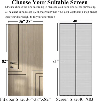 Guides customers in selecting the correct screen size for their door by providing exact measurements and fitting instructions. Instructs customers on how to measure their door and choose the…