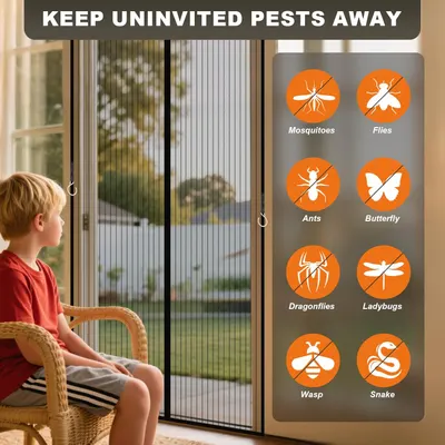 Highlights the product's ability to keep various pests out of the home, providing peace of mind and comfort to homeowners.
