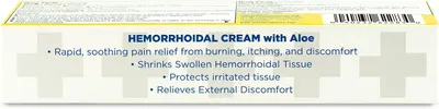 Highlights multiple benefits of the hemorrhoidal cream to address various symptoms and provide comprehensive relief.