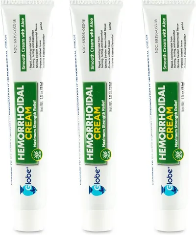Highlights the soothing and comforting properties of aloe vera in the hemorrhoid cream to reassure customers about its effectiveness.