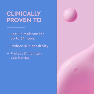 Highlights multiple clinically proven benefits of the product to demonstrate its effectiveness for skincare.