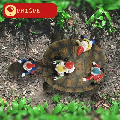 Shows a unique and whimsical way to use the product as a garden decoration, appealing to customers looking for creative outdoor decor.