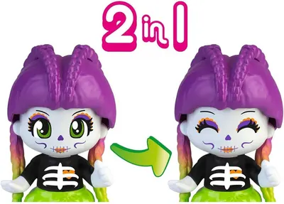 Showcases the doll's ability to change expressions, highlighting its dual functionality as an interactive toy.