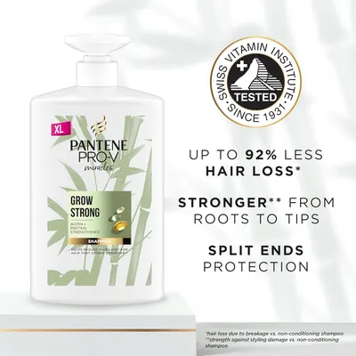 Highlights multiple benefits of the shampoo to convince shoppers it will improve their hair health and strength. Builds trust by showing the product has been tested by a reputable institute since…