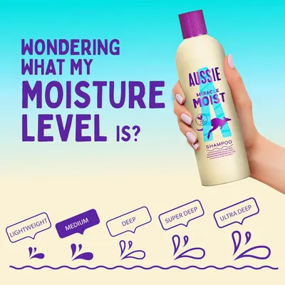 Guides customers in selecting the right moisture level for their hair needs, helping them choose the appropriate product variant.