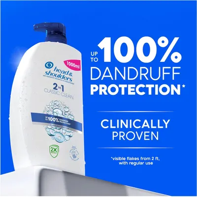 Highlights the product's effectiveness in providing complete dandruff protection, reassuring customers of its clinically proven results. Emphasizes the key benefit of the product - its ability to…