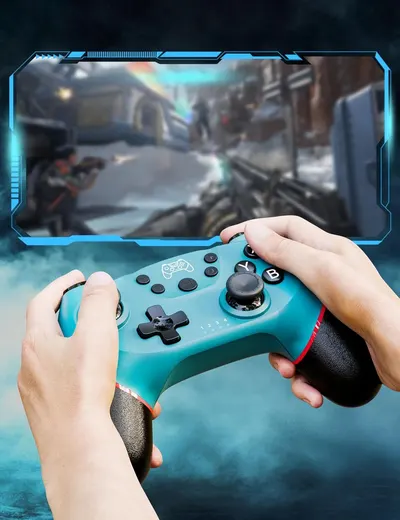 Demonstrates that the gaming controller is compatible with and optimized for first-person shooter games, reassuring gamers about its suitability for their preferred game genre.